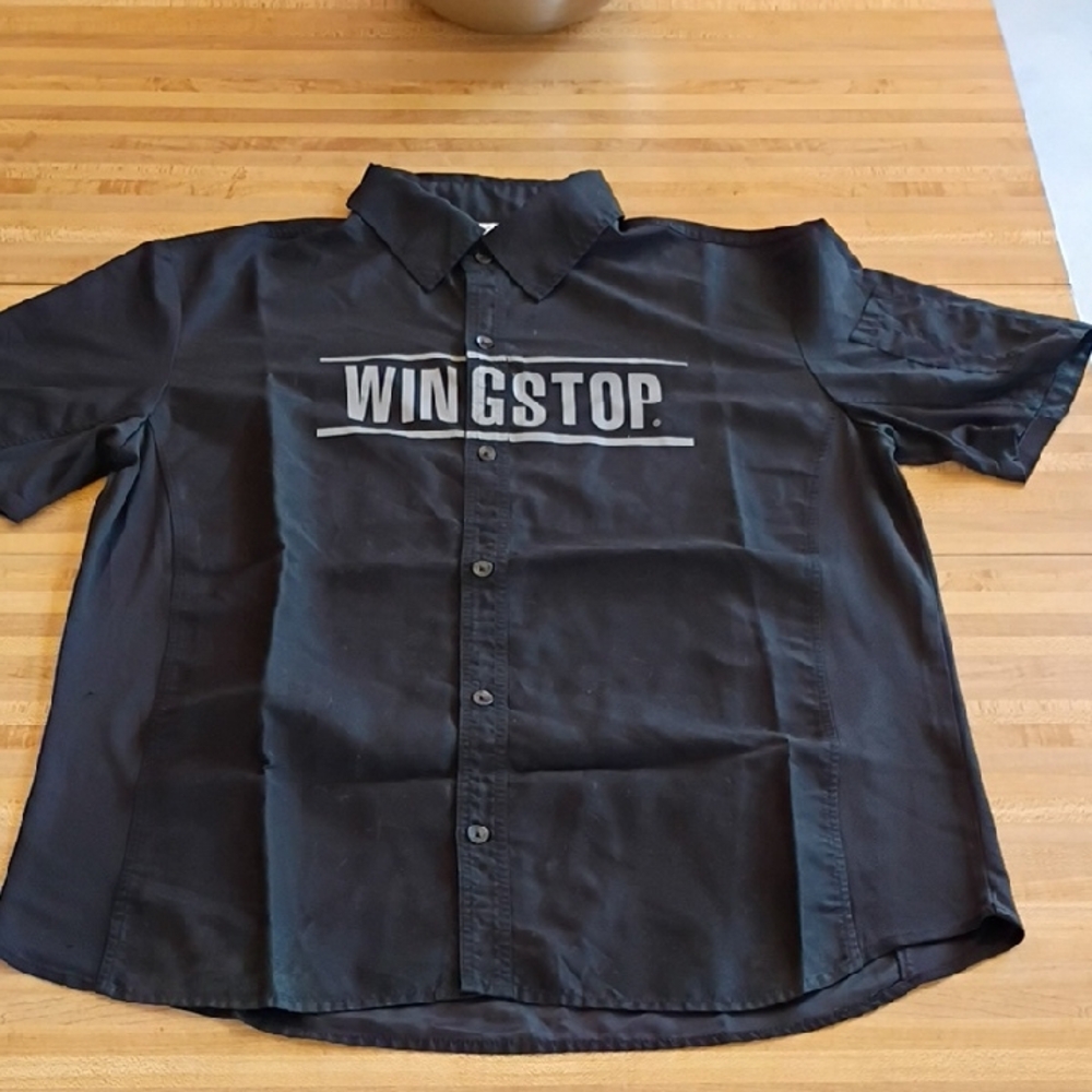 Wing*Stop Men’s Black Work Shirt Size M